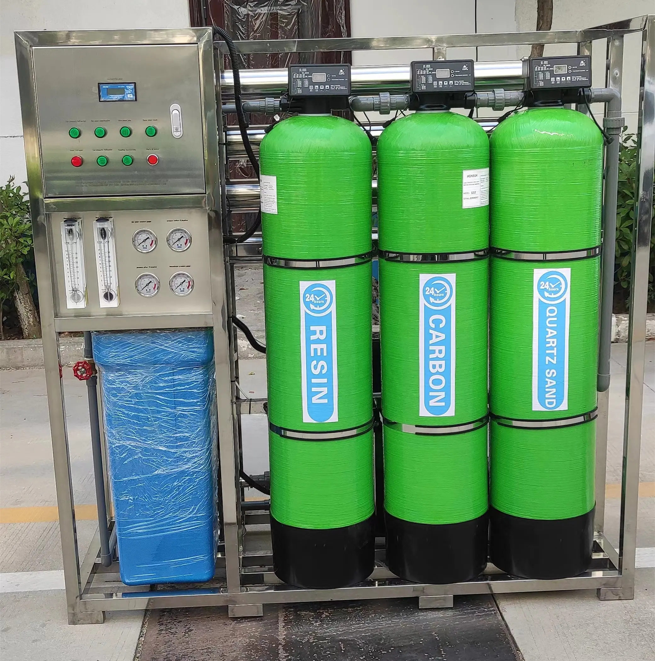 Sistema de ósmosis inversa uf, filtro de agua salada, planta industrial, ionizador y máquina de pakeging, sistema de purificación de 1000 lph