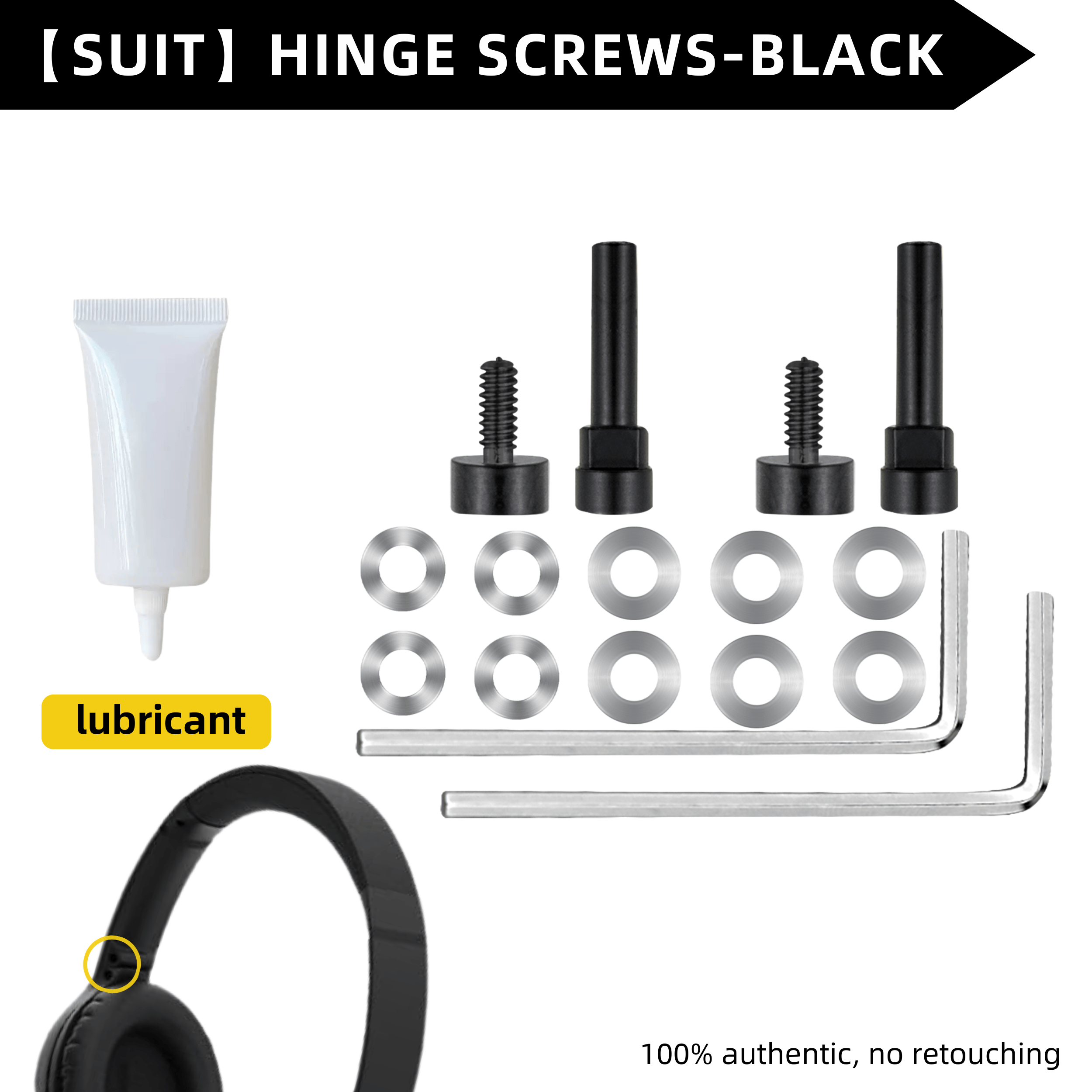 Vis à charnière SUIT - NOIR