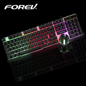 Juego combinado de ratón y teclado para juegos con cable, interfaz USB, retroiluminación de 104 teclas, teclados de Juegos de ordenador impermeables para jugadores - Product Image 2
