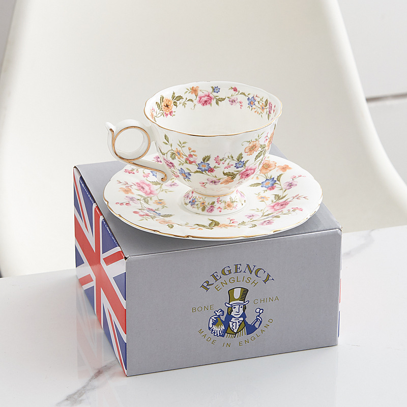 Flowers Like Brocade Single Cup Dish Color Box Set