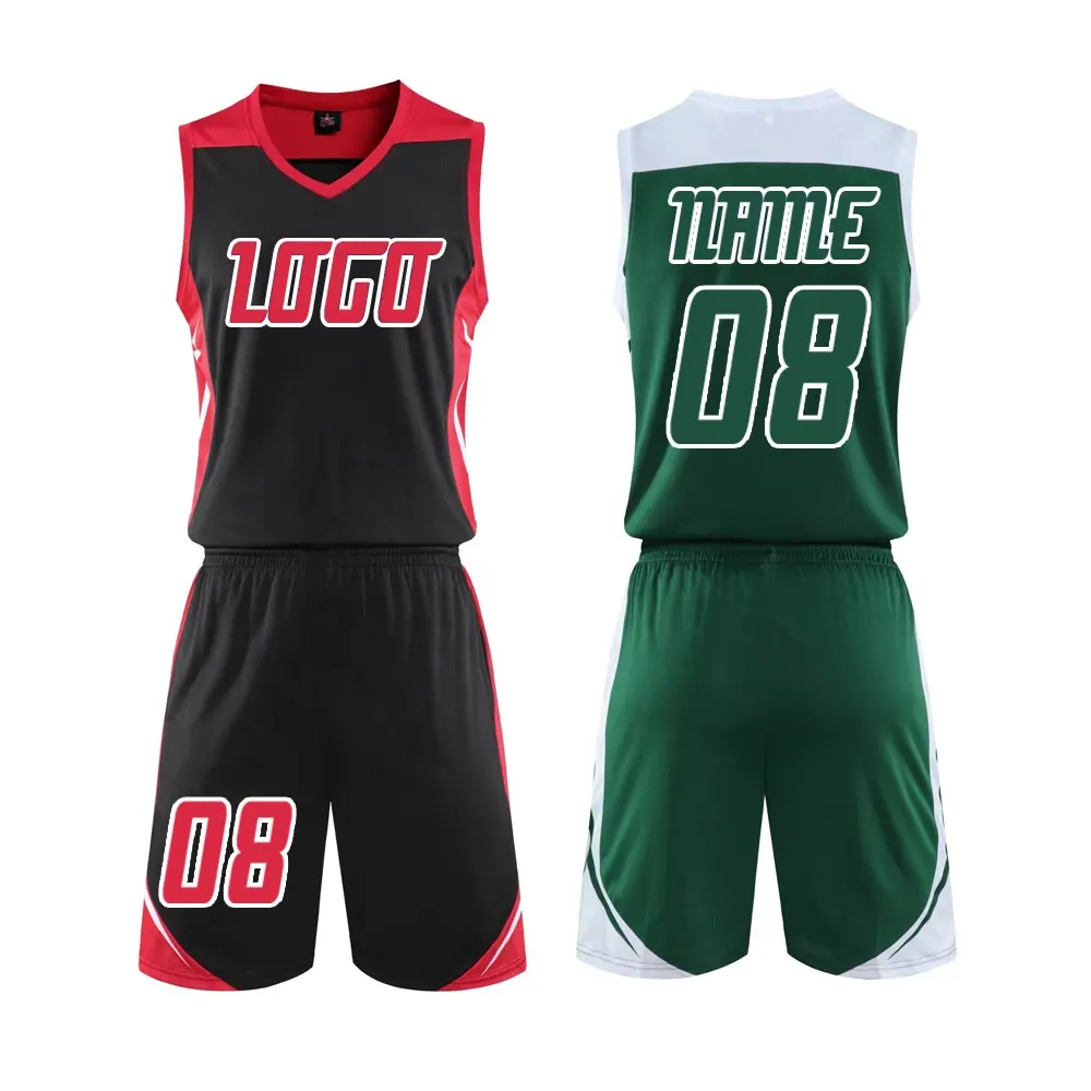 Camisa de basquete personalizada, uniforme de basquete em branco com design personalizado, preto e vermelho, para homens e crianças
