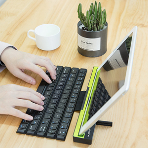Teclado inalámbrico BT, soporte Universal enrollable de respuesta rápida, Keyboart con soporte - Product Image 3