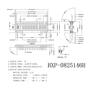1.4 Inch <strong>Programmable</strong> STN <strong>LCD</strong> <strong>Display</strong> Module with 22-Pin Connector Wide Temp Range -20&deg;C~70&deg;C - Product Image 6