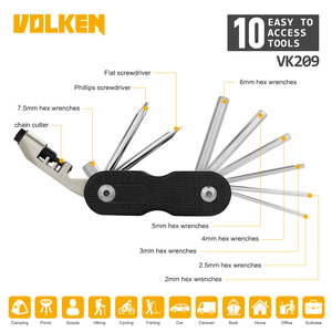 Acil hayatta kalma arkadaşı için 10-in-1 taşınabilir açık çakı çok fonksiyonlu katlanabilir EDC aracı - Product Image 2