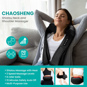 เครื่องนวดคอ Shiatsu แบบไฟฟ้าพร้อมอุปกรณ์ลูกกลิ้งนวดคอและไหล่แบบสั่นไฟฟ้า - Product Image 3