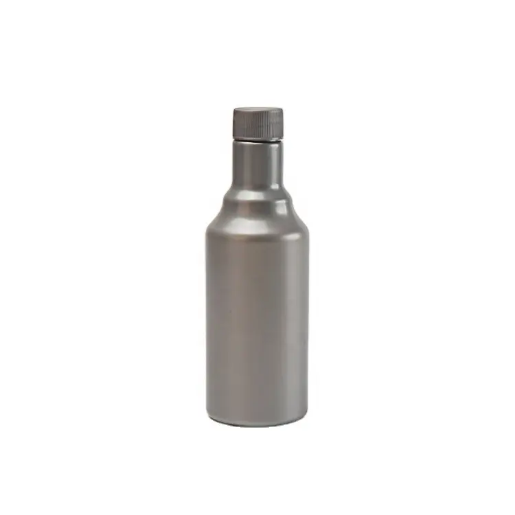 Botellas de plástico líquido aceitoso, botella de aceite de mascota plateada para fluidos de dirección hidráulica de aceite sintético automotriz, 360ml