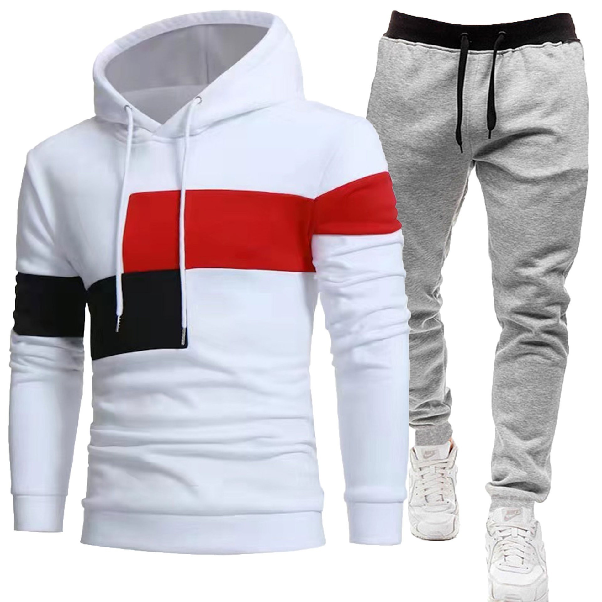White light gray pants