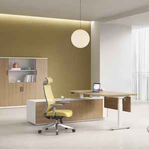 Hot Design Office Height <strong>Adjustable</strong> Manager <strong>Desk</strong> <strong>L</strong> Shape CEO boss Office Table - Product Image 5