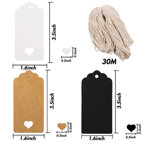 Etiquetas colgantes para ropa, papel personalizable de lujo, estampado en relieve, cadena larga - Product Image 1