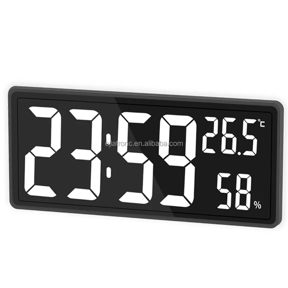 Réveil numérique LED en acrylique, horloge de Table, Snooze, Mode de nuit, 12/24H, horloge murale électronique LED, alimentée par USB