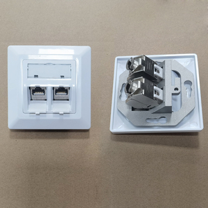 80x80mm Germany <strong>Type</strong> Faceplate Wall Plate Wall Outlet for 2 Keystone Modules Flush-Mounted Data <strong>Connection</strong> Socket - Product Image 5