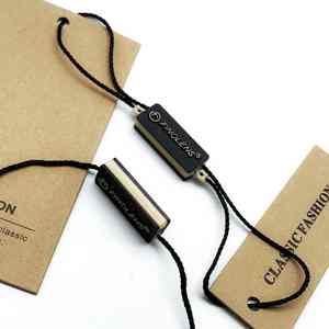 Fabricación de alta calidad con logotipo en relieve personalizado, lámina plateada, cierre de sello de plástico de nailon, cadena de etiquetas colgantes - Product Image 5