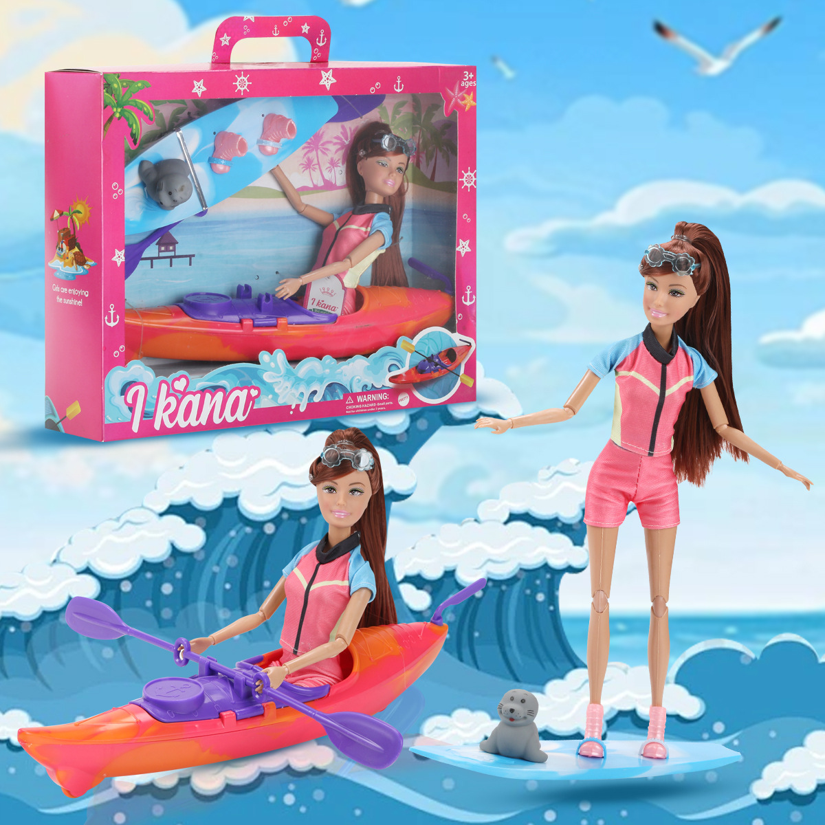 paddling explorer doll
