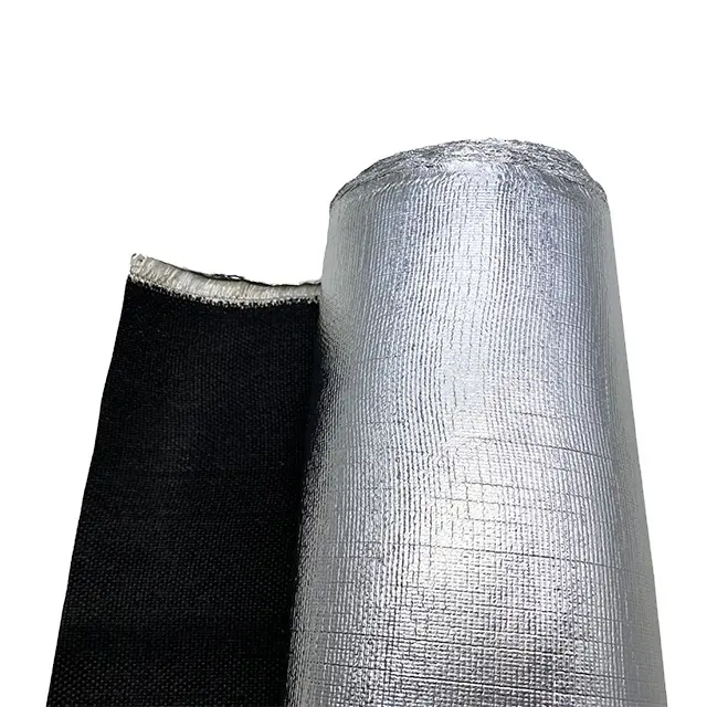 Feuille d'aluminium à haute température, tissu en fibre de verre enduit PU pour la couverture d'isolation thermique