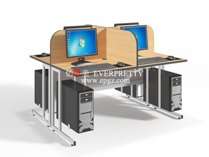 Popular <strong>Design</strong> <strong>Laboratory</strong> 4 Seat <strong>Computer</strong> Desk Wooden <strong>Table</strong> Seat Stand CPU Holder <strong>Table</strong> with Partitions - Product Image 2