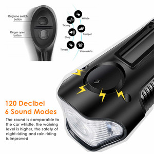4 Mode Light Lamp with Bike <strong>Computer</strong> 6 Mode Horn Flashlight Cycle Bike Speedometer Led Front Lights Cycling Headlight - Product Image 4