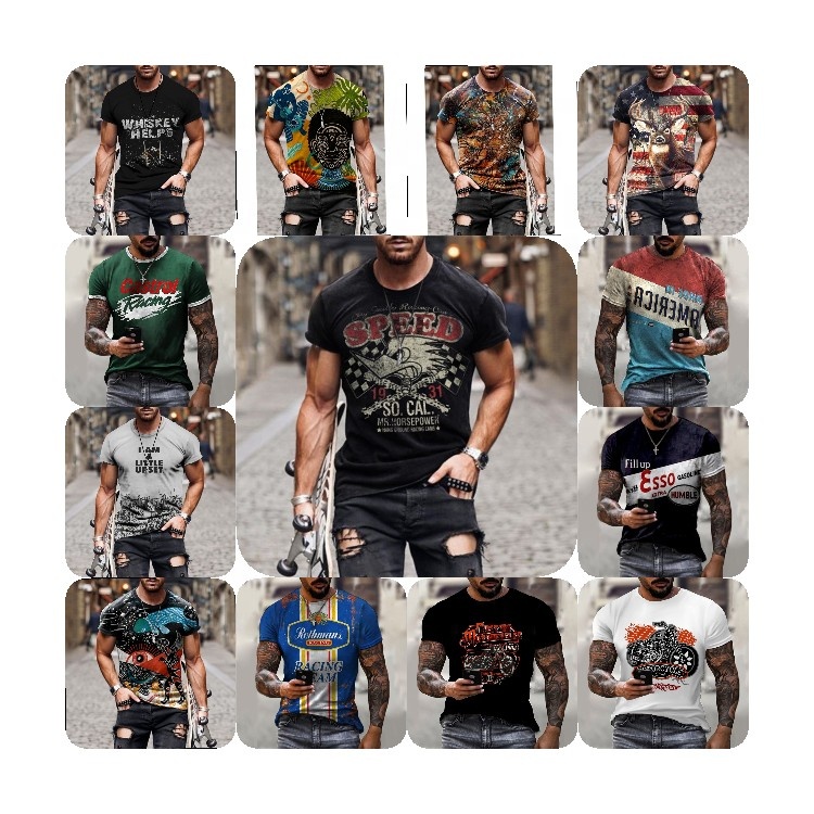 High quality cotton printed men's T-shirt latest design t-shirt factory wholesale