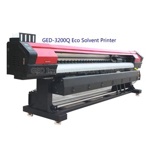 GED-3200Q ECO ตัวทำละลายเครื่องพิมพ์ 3.2 M สีสมจริงในร่มและกลางแจ้ง UV Tarpaulin Plotter คู่ 2 XP600 DX5 DX7 หัวพิมพ์ - Product Image 1