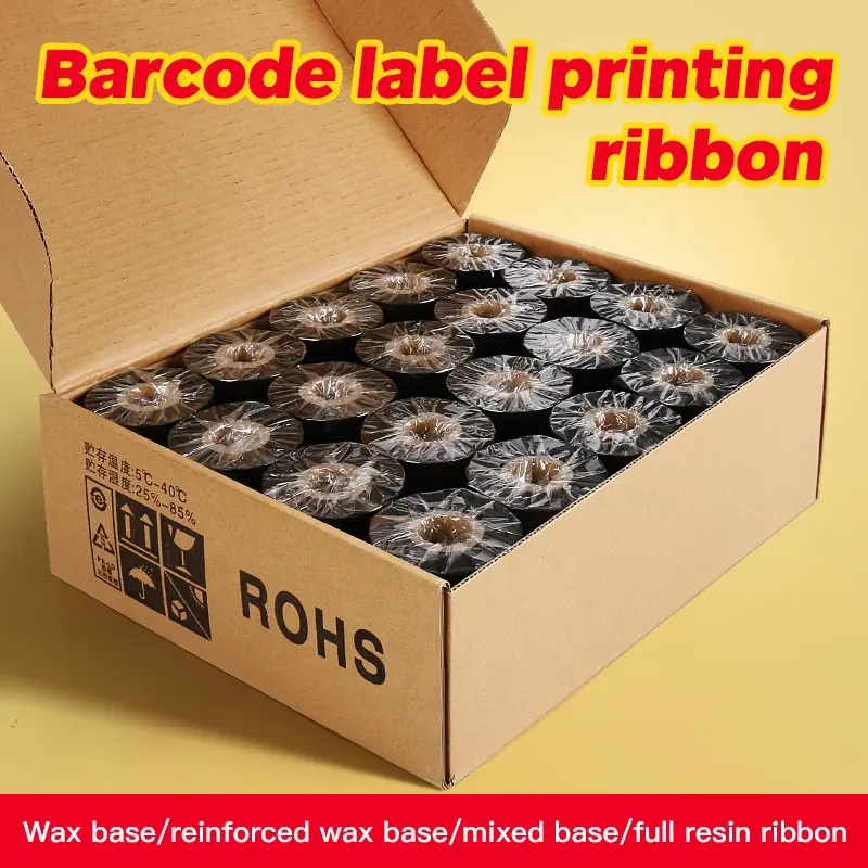 100mm 110mm Custom Wax Resin Ribbon Transfer Wax Ribbon Cheap Thermal Wax Resin Ribbons Wholesale for Barcode Printer