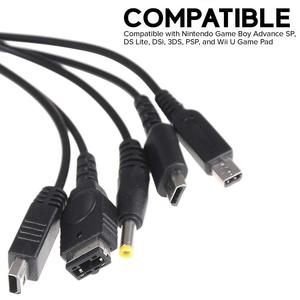USB สายเคเบิล5 in 1สำหรับ Nintendo ds/gba sp/dsi/3DS/2DS /sony ps/wii U Game Pad - Product Image 2