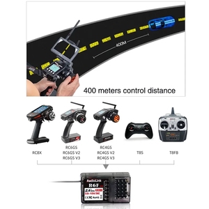 Fabrika radyolink R6F RC Drone için 2.4Ghz 6CH radyo alıcısı RC 400 gerçek zamanlı telemetri için otomobil araç m aralığı alıcı - Product Image 5