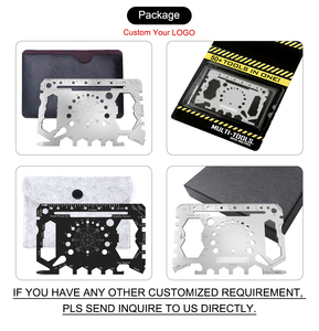Dompet 50 dalam 1 multifungsi, alat multifungsi dompet alat ukuran kartu kredit dengan pembuka botol kunci pas obeng alat ukur - Product Image 6
