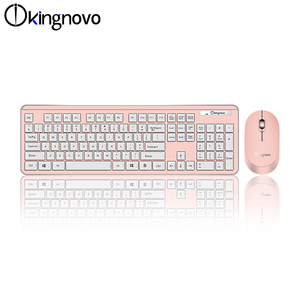 Venta caliente teclado inalámbrico ratón Combos compacto silencioso de tamaño completo con Nano USB receptor teclado y ratón - Product Image 4