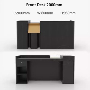 现代设计高品质办公室前台接待台l形前台沙龙接待台 - Product Image 5