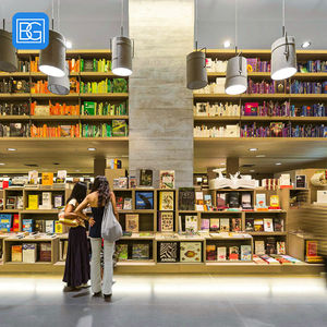 Fabrika üretim özelleştirilmiş boyutu ahşap kütüphane mobilyası kütüphane kitap rafları Modern kütüphane duvar kitaplık