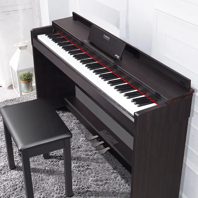 Flykeys LK6ไฟฟ้า88 Keys เปียโน Nord 5 88คีย์แบบพกพาเปียโนไฟฟ้ามี2แอมป์