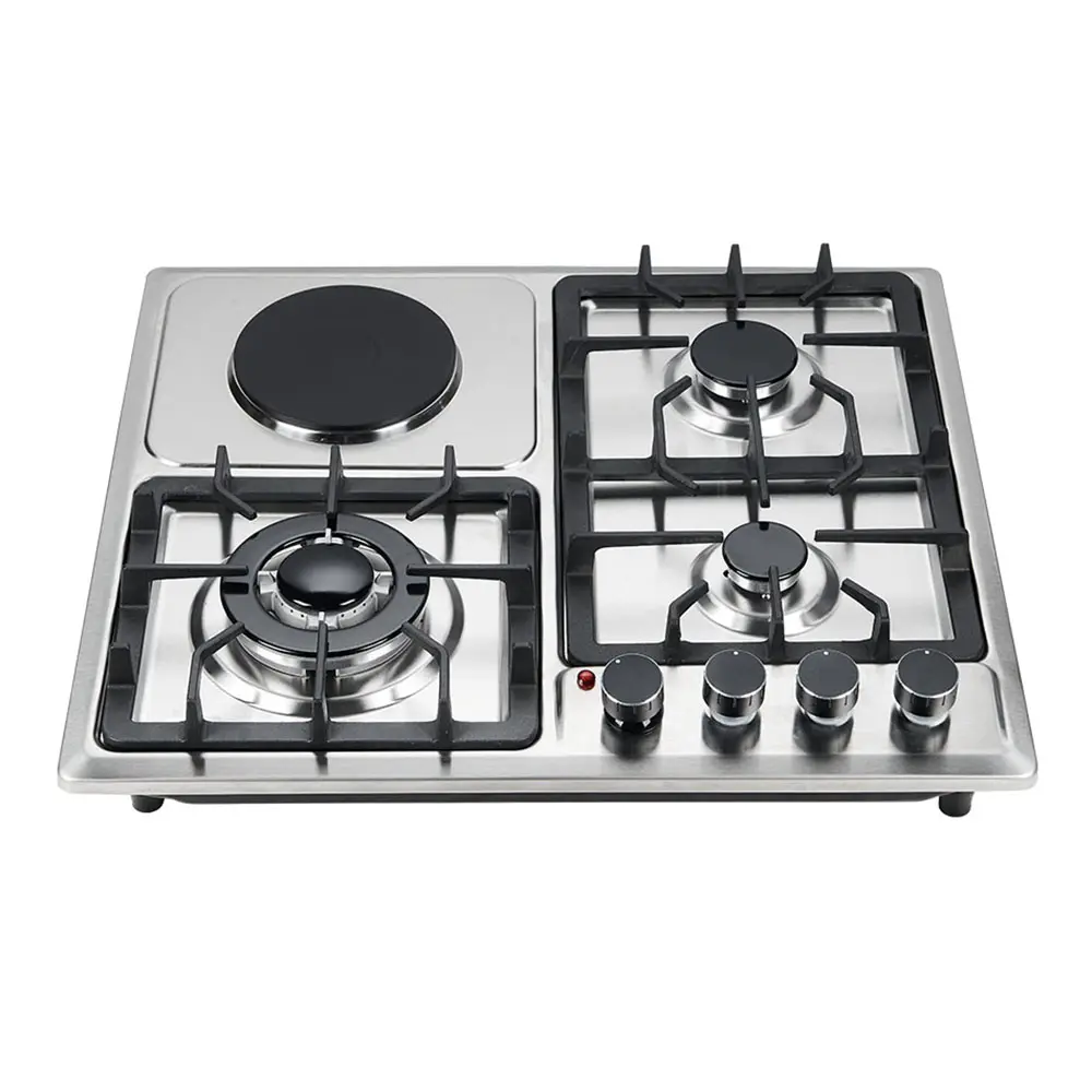 Cooking Appliances Built In Gas Electric Stove 4 Burners Hob Stainless Steel Gas Cooktop