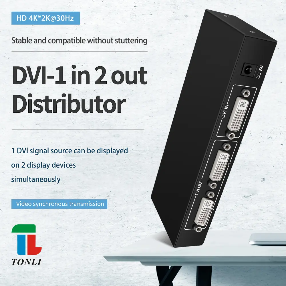 Tonli другой домашний аудио Dvi 1-2 видео дисплей разветвитель 1 вход 2 выхода Dvi разветвитель черный 4K 1080p