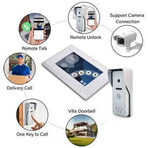 Buenos servicios, videoportero de 7 pulgadas, cámara de seguridad para el hogar, Monitor, compatible con sistema de intercomunicación de llamada interna para edificios - Product Image 4