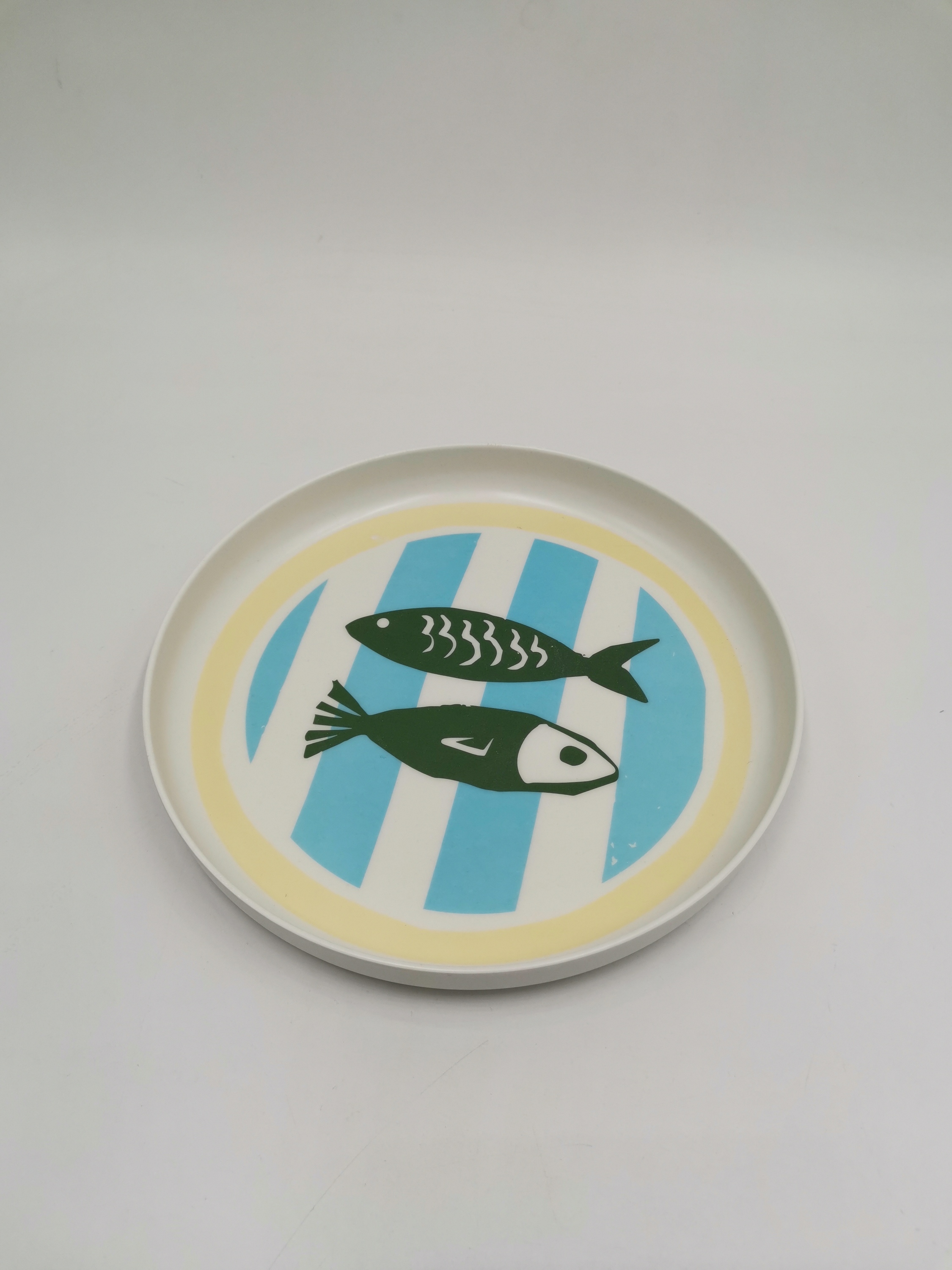 Baby  Bamboo Plat Round Shape Modern Children Bamboo Fiber Plate