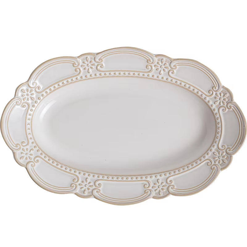 Assiette ovale de 12 pouces (20 pièces/carton)