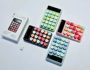 Nuevo teclado de números mixtos de colores innovadores 2,4G Mini teclado de número inalámbrico de 20 teclas Tableta portátil