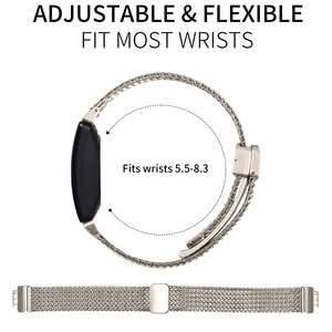 Ilham için oldukça manyetik Milanese saat kayışı Fitbit inspire kayış bilezik için zevk 1/2 paslanmaz çelik ayarlanabilir saat kayış