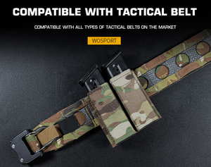 MG-F-04 Fast MOLLE Mag Pack 9MM Double Mag Pouch with Bottom Drain <strong>Hole</strong> for Hunting Accessories - Product Image 4