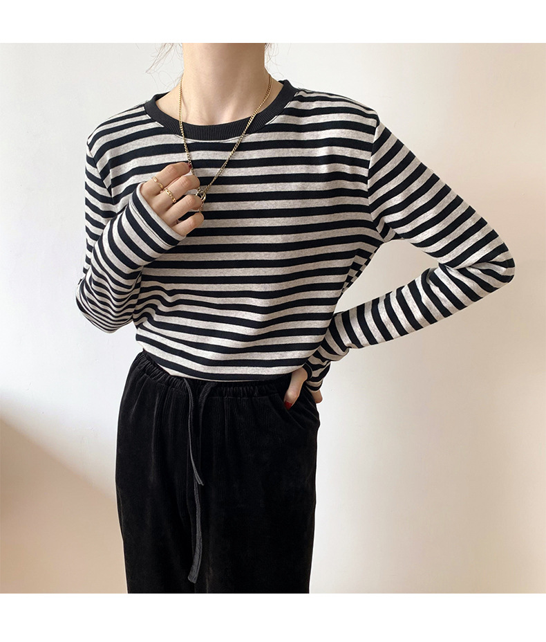 Best Price Round Neck Casual 100% cotton Custom Printed Knitted Long Sleeve Loose Top for Women's Shirts