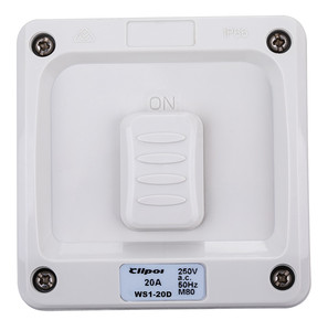 AS/NZS標準SAA250V 20A IP66耐候性アイソレータースイッチ表面スイッチ1つのギャング耐候性屋外スイッチ