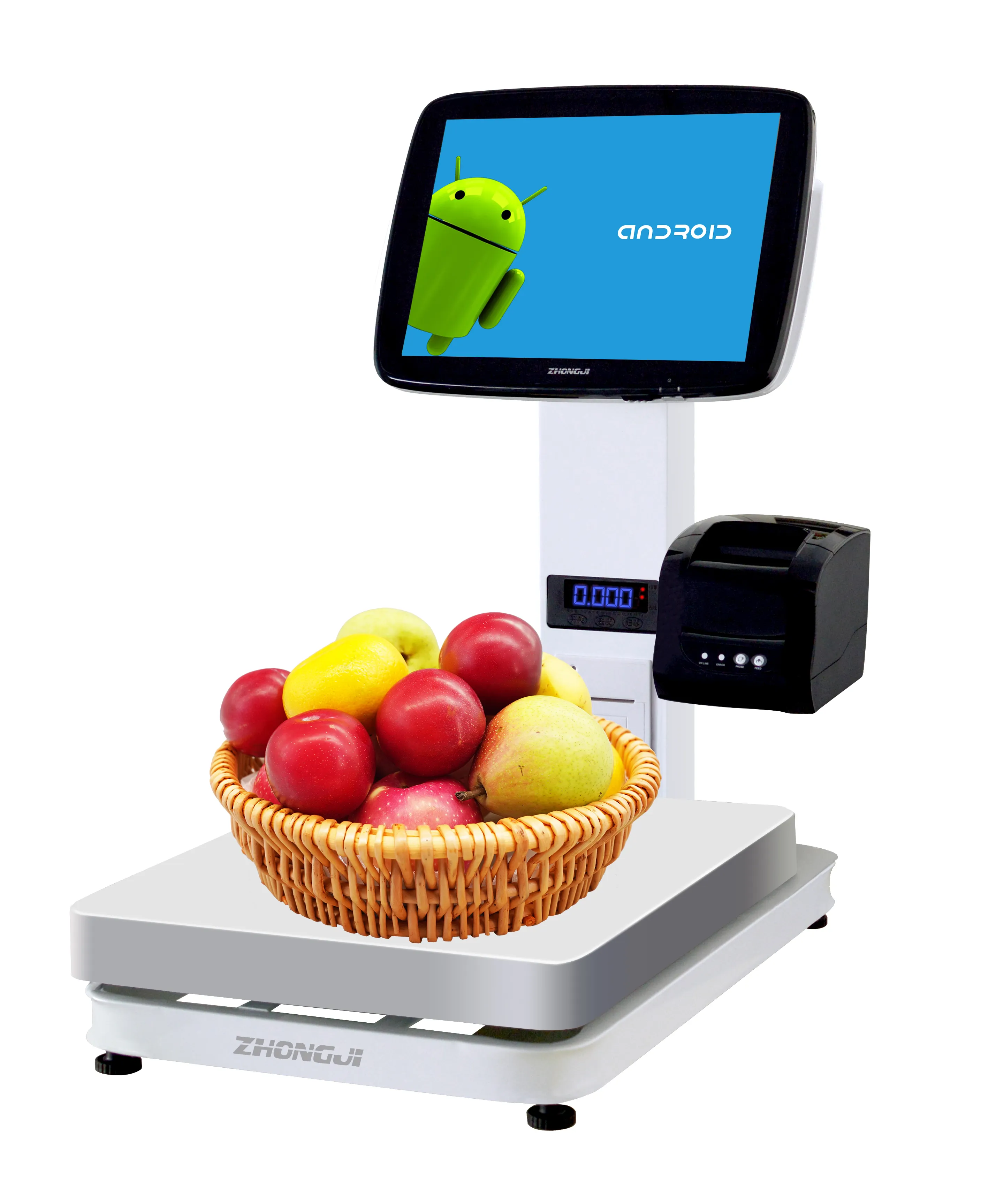 Nuovo Design 15 pollici Android 15Kg/30Kg Ai Smart Touch Display riconoscimento Ai sistema Pos bilancia per supermercato
