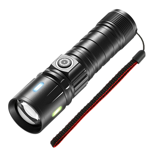 Công suất cao siêu sáng ngân hàng điện mạnh mẽ đèn pin nhỏ USB có thể sạc lại hợp kim nhôm trắng Laser đèn pin chiến thuật - Product Image 1
