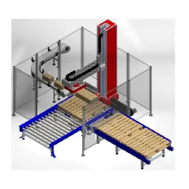 Conventionele Fabriek Rvs Hoge Snelheid Volledig Geautomatiseerde Inpakmachine Palletizer Stacker