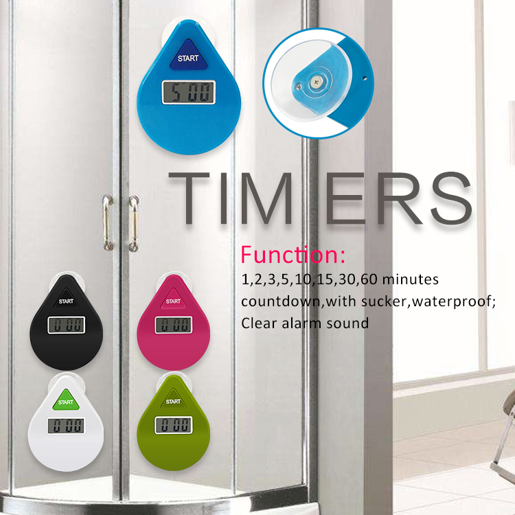 Timer per doccia con conto alla rovescia personalizzato Timer per bagno impermeabile per 5 minuti o 30 secondi con ventosa per regalo promozionale - Product Image 6