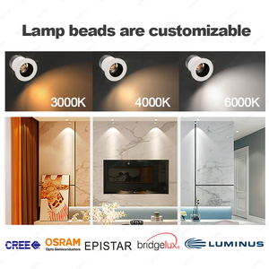 Mini tasarım ayarlanabilir alüminyum TOPAK tavan kısılabilir ticari gömme aydınlatma 1w 2w 3w 5w 7w 10w 15w Modern Led spot - Product Image 6