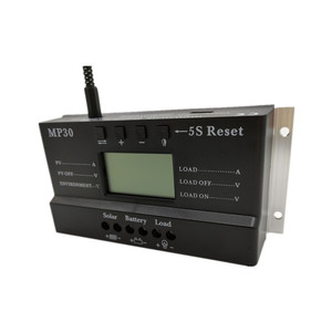 双USB自动12V 24v锂铅酸电池太阳能充电控制器，带30A脉宽调制电流显示太阳能电池板调节器 - Product Image 1