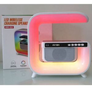 Gooermi yeni varış uzaktan kumanda anahtarı kontrol RGB gökkuşağı masa lambası müzik ses çalar saat büyük G şekli akıllı ışık - Product Image 6