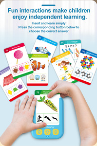 Mehrsprachiges Englisch Russisch Spanisch Arabisch Pädagogische Mini-Lernmaschine Montessori Talking Flash Card mit 55 Karten - Product Image 2
