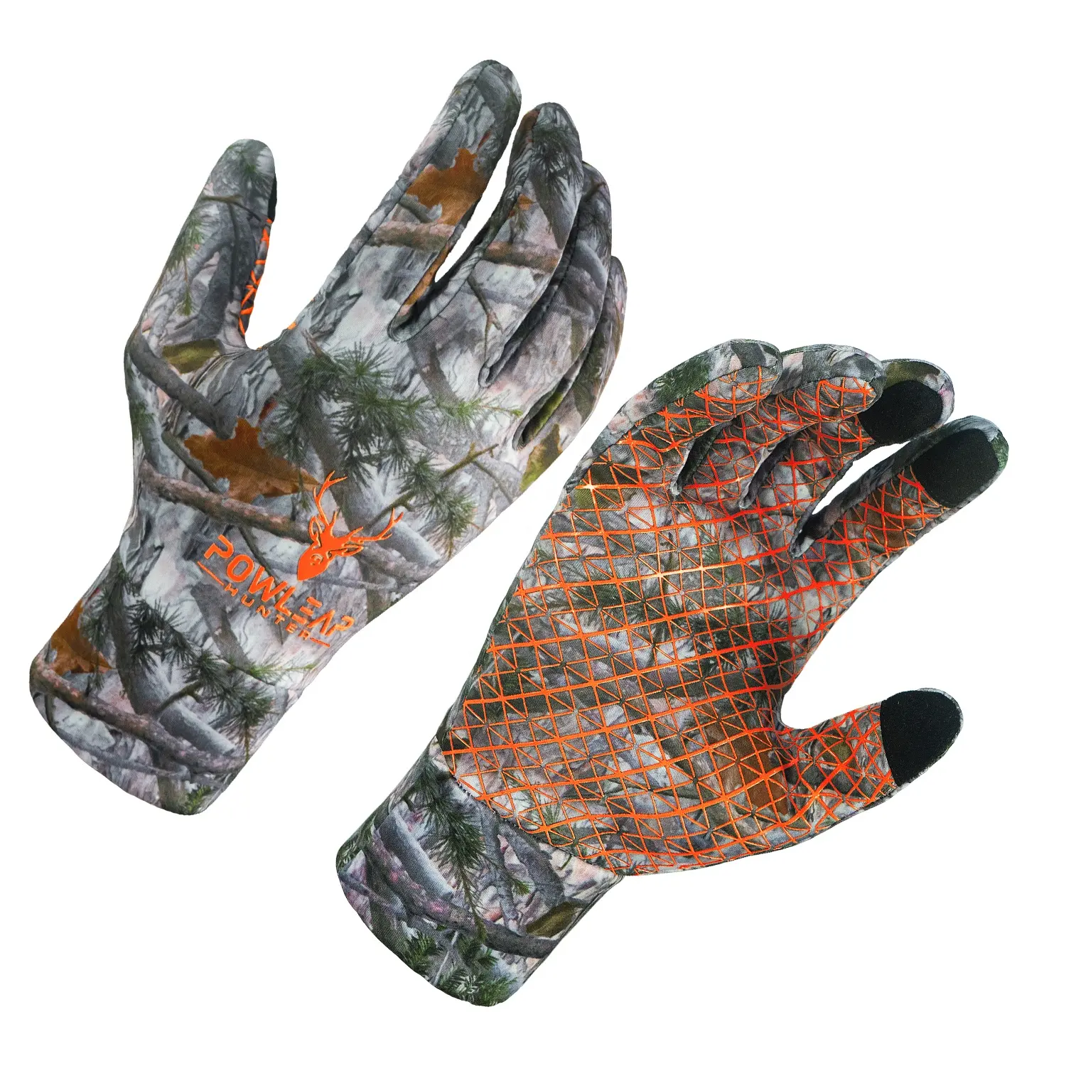 Invierno Flexible impermeable pantalla táctil guantes de caza nuevo adulto a prueba de viento Poly Fleece camuflaje guantes de caza fabricante