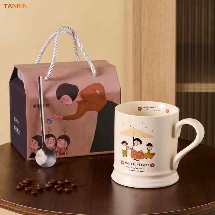 Wholesale Cartoon Cute May June Father's Day Mother's Day Teacher's Day Gift Cup Ceramic Gift Mug Porcelain Cups With Gift Box